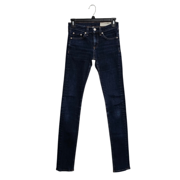 Rag & Bone High Rise Skinny Blue Jeans 25 Preowned - Picture 1 of 9